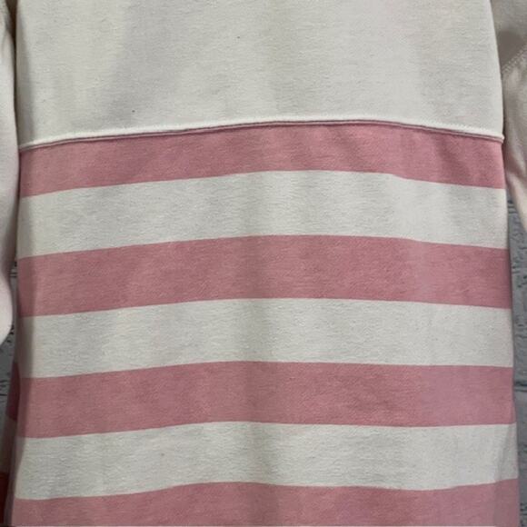 Vintage Sweatshirt Mervyn's Cheetah Small Long Sleeved White Pink Pockets - Picture 4 of 8